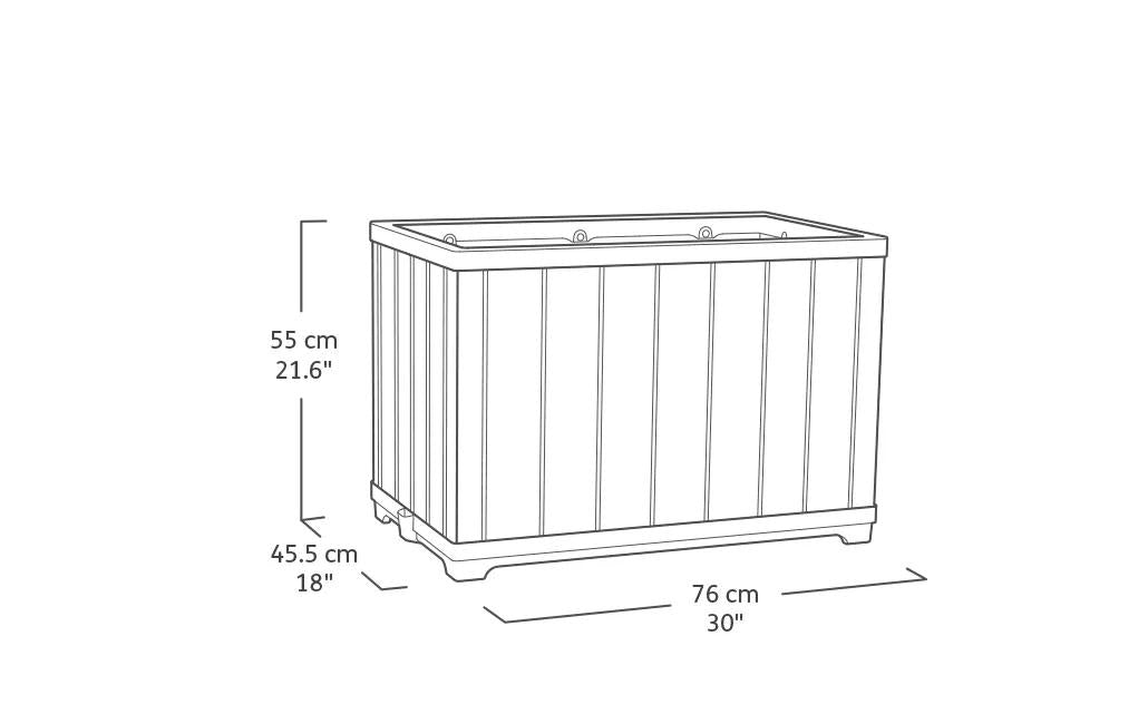 Signature Rectangular Tall Planter - Rosewood Brown