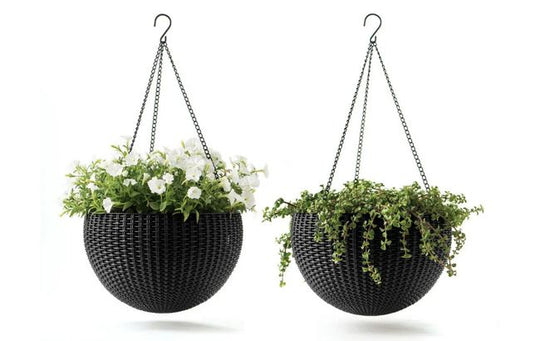 Hanging Planter Set of 2 - Graphite