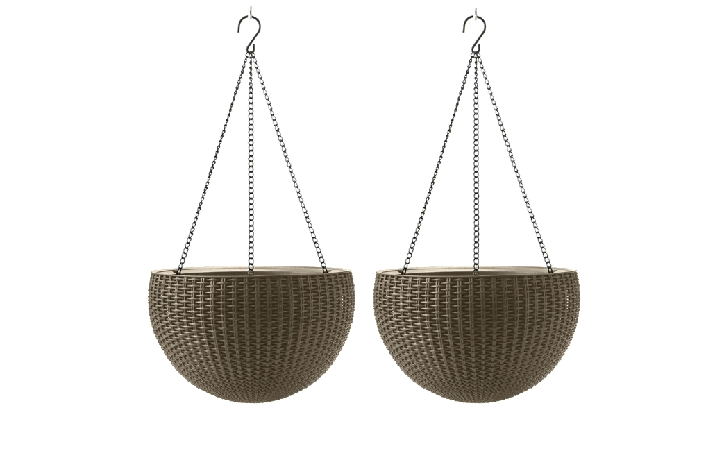 Hanging Planter Set of 2 - Brown