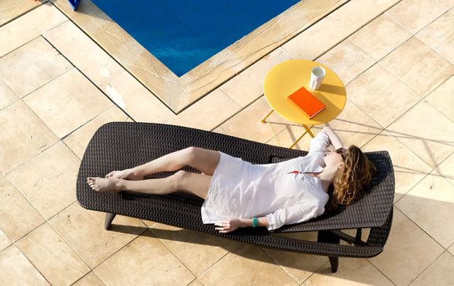 Pacific Chaise Sun Lounger Set of 2 - Brown