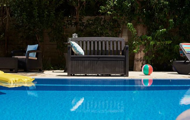 Patio 60 Gallon Outdoor Storage Bench - Brown