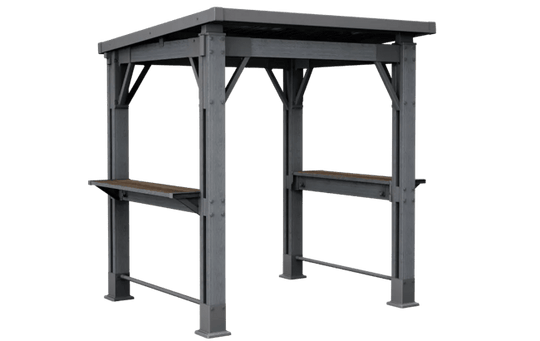 Signature 8x6.5 Grill Gazebo - Rosewood Brown