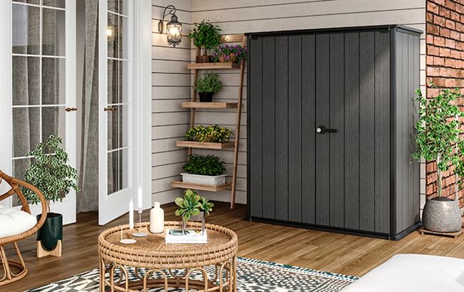 Cortina Alto Storage Shed - Graphite