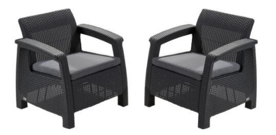 Corfu 4-Piece Patio Seating Set - Graphite