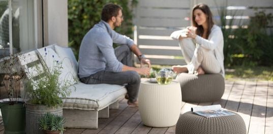 Cozy 3-Piece Patio Seating Set - Brown