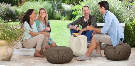 Cozy 3-Piece Patio Seating Set - Brown