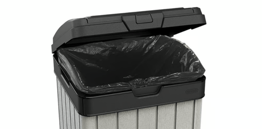 Rockford Outdoor Trash Can - Grey