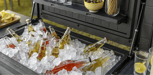 Patio Cooler & Beverage Cart - Graphite