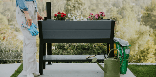 Darwin 29 Gallon Elevated Garden Bed - Graphite