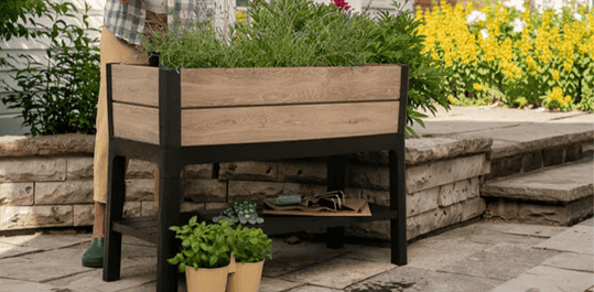 Signature 29 Gallon Elevated Garden Bed - Ashwood Brown