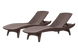 Pacific Chaise Sun Lounger Set of 2 - Brown