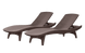 Pacific Chaise Sun Lounger Set of 2 - Brown