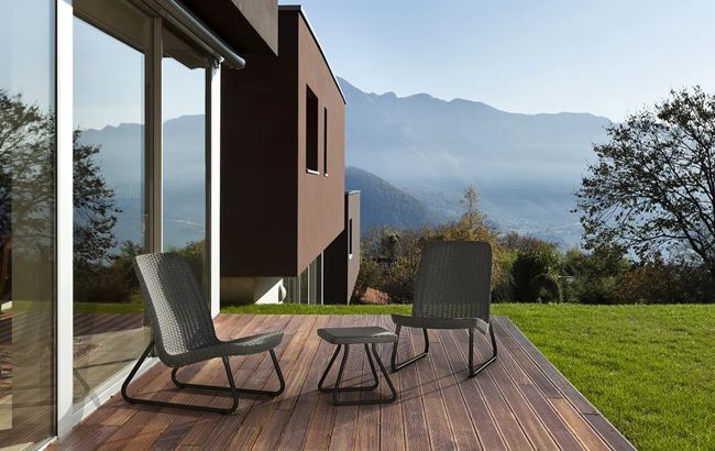 Rio 3-Piece Patio Seating Set - Graphite