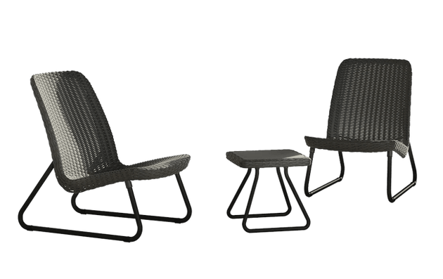 Rio 3-Piece Patio Seating Set - Graphite