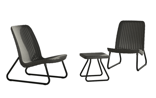 Rio 3-Piece Patio Seating Set - Graphite