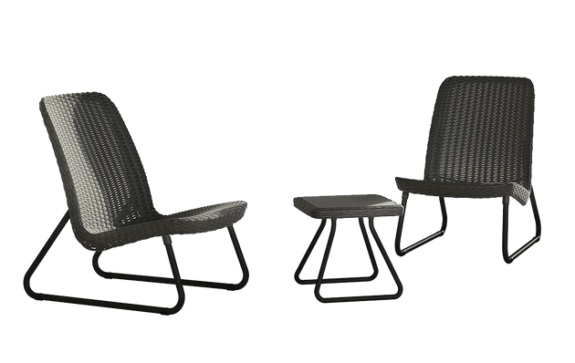 Rio 3-Piece Patio Seating Set - Graphite