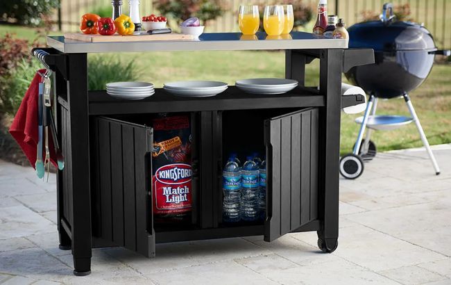 Unity XL Outdoor Kitchen Cart with Storage - Graphite