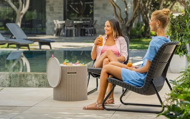 Cooler Side Table - Cappuccino