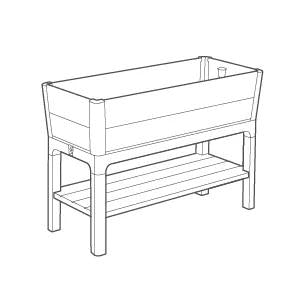 Signature 29 Gallon Elevated Garden Bed - Ashwood Brown