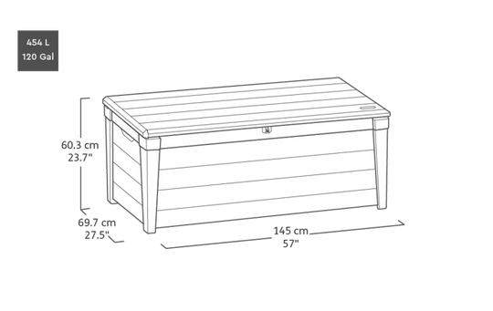 Signature 120 Gallon Deck Box - Walnut Brown