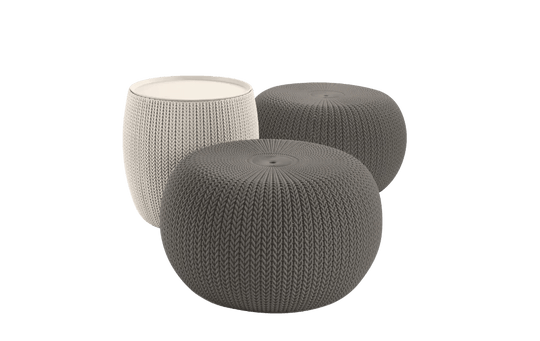 Cozy 3-Piece Patio Seating Set - Brown