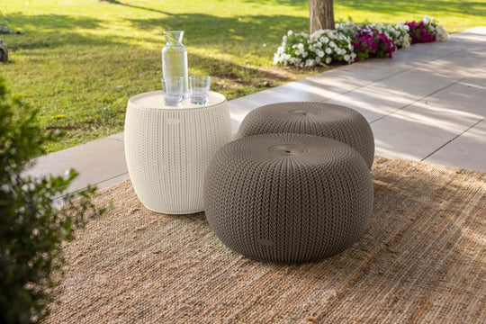 Cozy 3-Piece Patio Seating Set - Brown