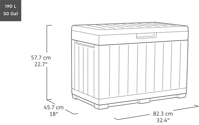 Signature 50 Gallon Deck Box - Walnut Brown