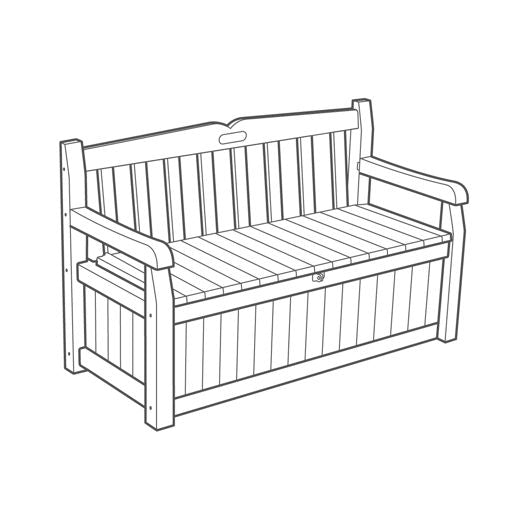 Solana 70 Gallon Outdoor Storage Bench - Brown