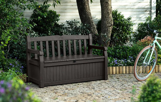 Solana 70 Gallon Outdoor Storage Bench - Brown