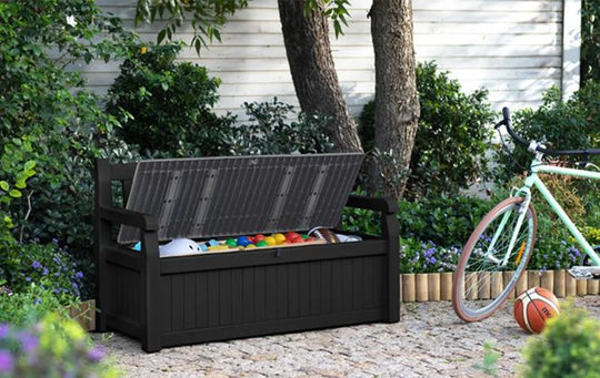 Solana 70 Gallon Outdoor Storage Bench - Grey