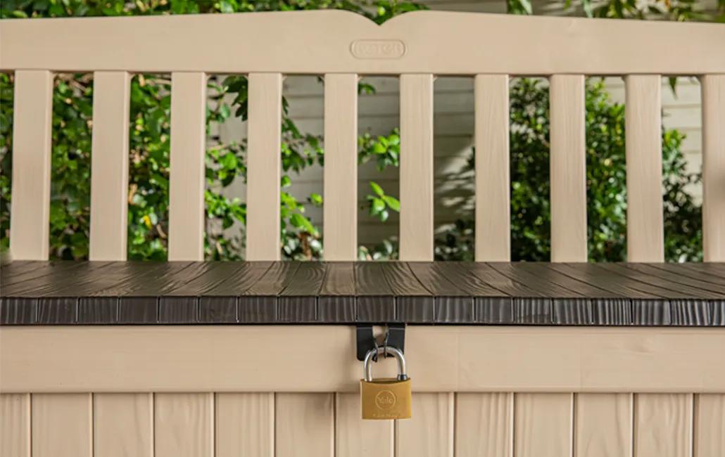 Solana 70 Gallon Outdoor Storage Bench - Brown