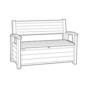 Signature 60 Gallon Outdoor Storage Bench - Walnut Brown