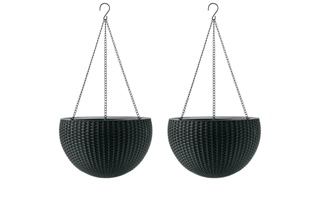 Hanging Planter Set of 2 - Graphite
