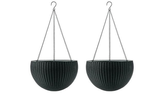 Hanging Planter Set of 2 - Graphite