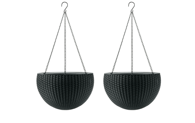 Hanging Planter Set of 2 - Graphite