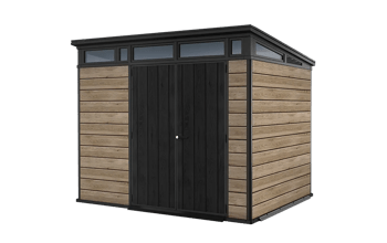 Signature Vertical Storage Shed - Walnut Brown
