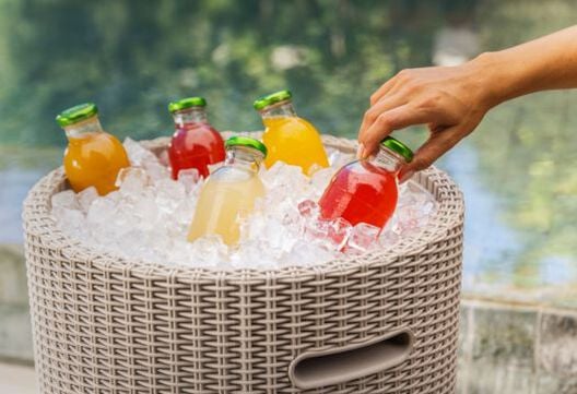 Cooler Side Table - Cappuccino