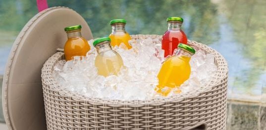 Cooler Side Table - Cappuccino