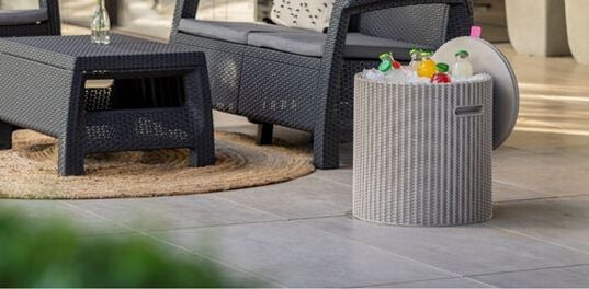 Cooler Side Table - Cappuccino