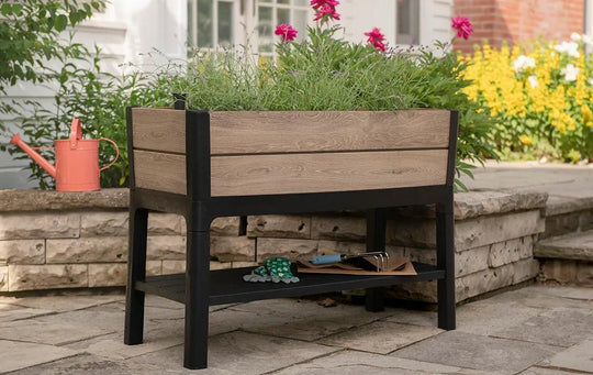 Signature 29 Gallon Elevated Garden Bed - Ashwood Brown