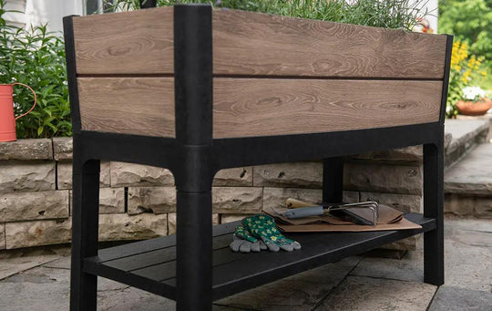 Signature 29 Gallon Elevated Garden Bed - Ashwood Brown