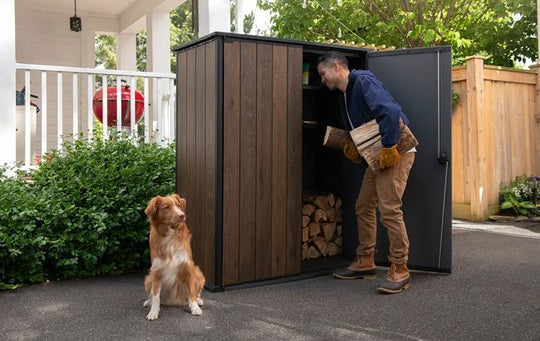 Signature Vertical Storage Shed - Walnut Brown