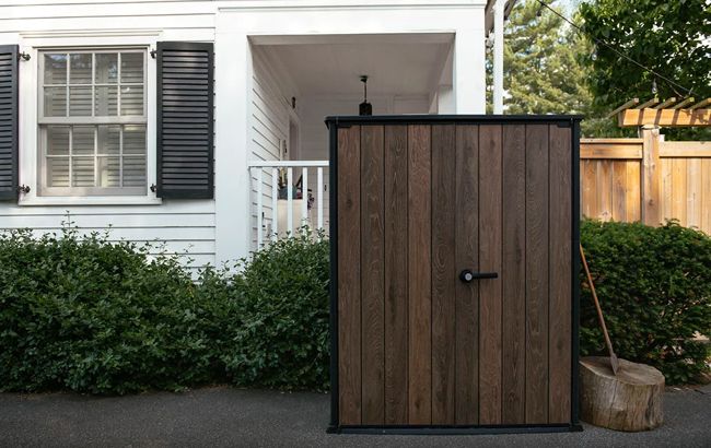 Signature Vertical Storage Shed - Walnut Brown