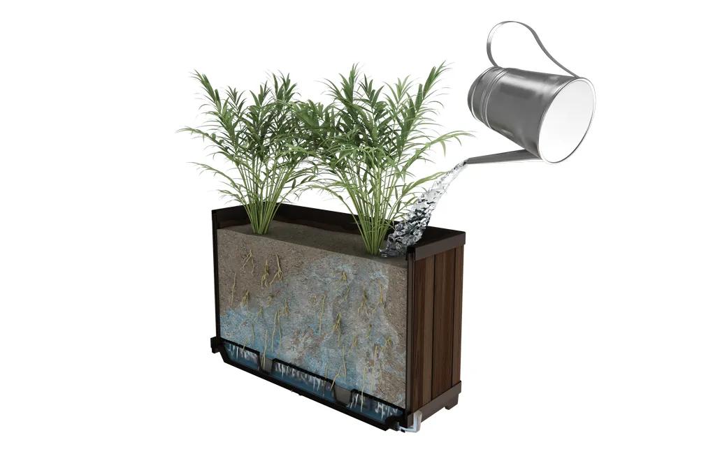 Signature Rectangular Tall Planter - Rosewood Brown