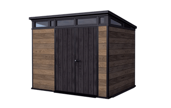 Signature Vertical Storage Shed - Walnut Brown