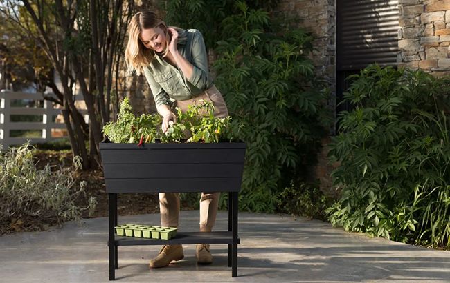 Urban Bloomer 12.7 Gallon Elevated Garden Bed - Graphite