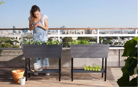 Urban Bloomer 12.7 Gallon Elevated Garden Bed - Graphite