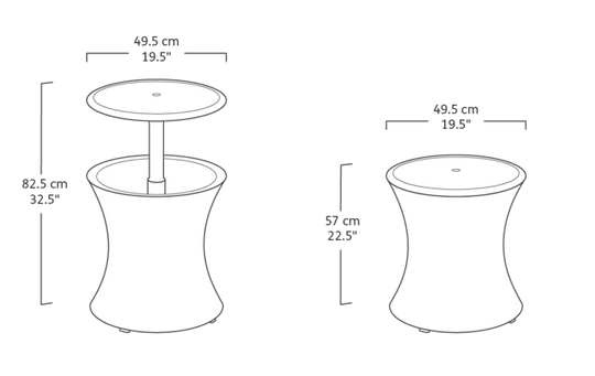Pacific 7.5 Gallon Cool Bar - Graphite
