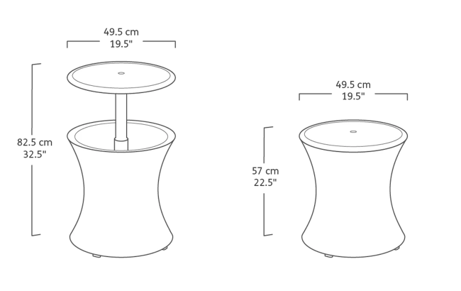 Pacific 7.5 Gallon Cool Bar - Graphite