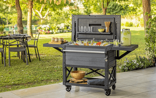 Patio Cooler & Beverage Cart - Graphite